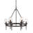 Wooler 6 - Light Dimmable Wagon Wheel Chandelier