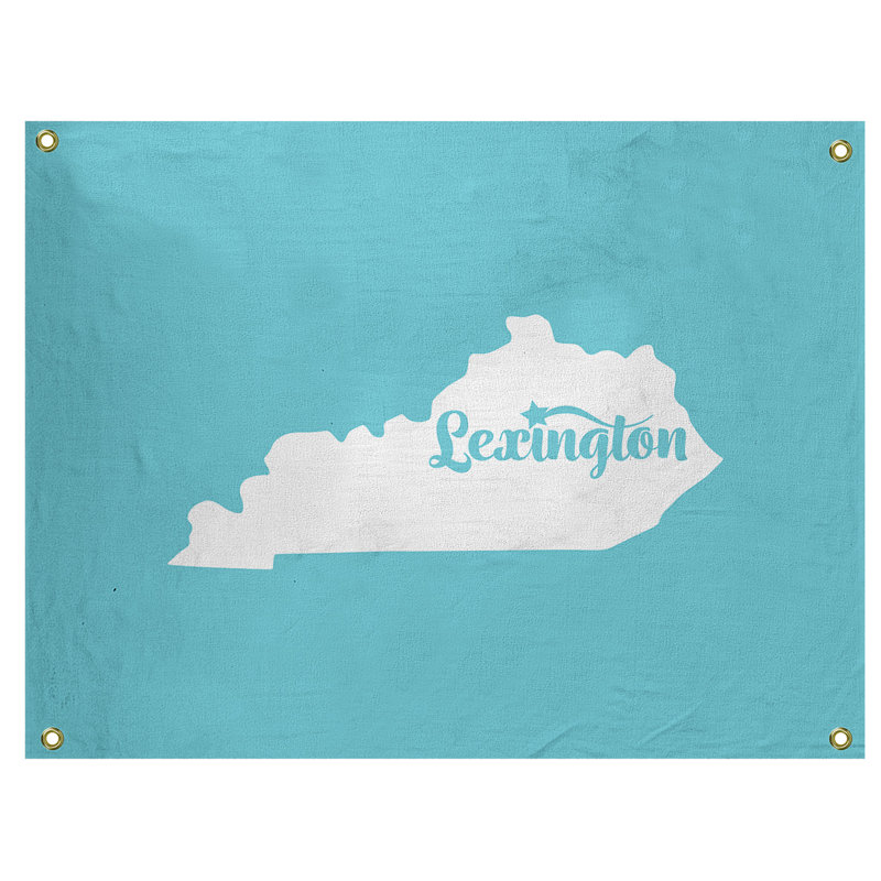 Tapisserie murale lexington kentucky, H 26 po x l 36 po, Bleu sarcelle