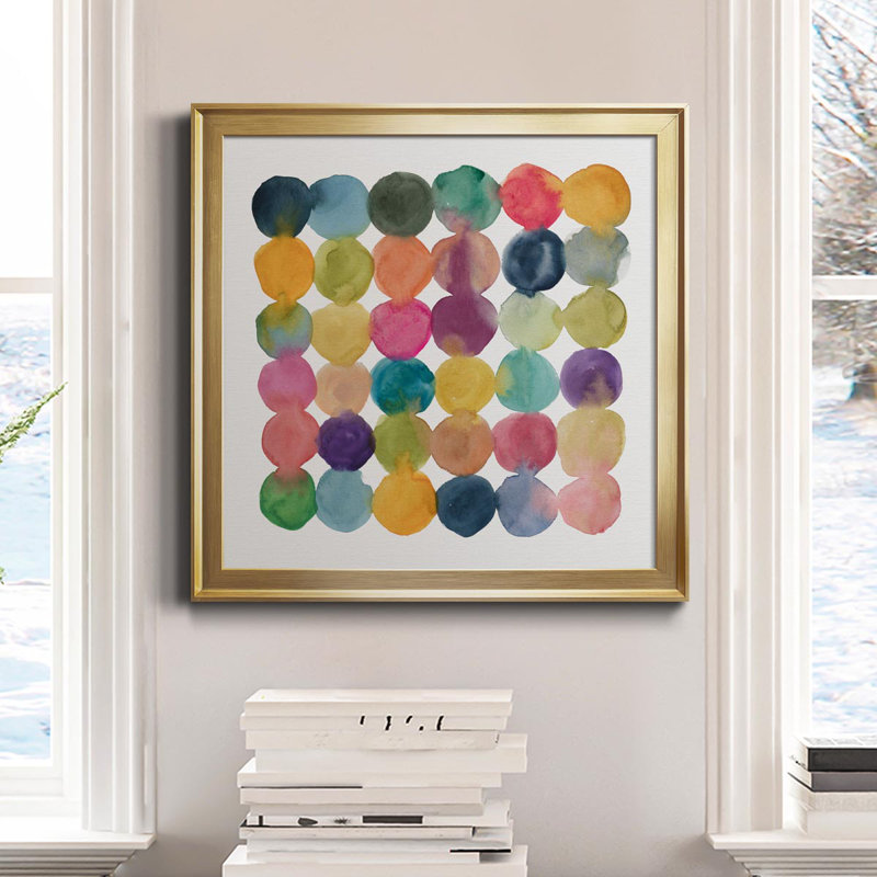 Spectrum Connections - Peinture sur toile encadrée, Cadre doré, H 30,5 po x l 30,5 po x P 1,5 po