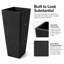 Valencia 10.5"x24"H Square Planter with Water Tray-105503932