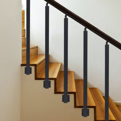 Stair Railing Posts, 2Pcs Stair Baluster Posts, Adjustable Stair Railing Posts For Deck, Balcony, Stair