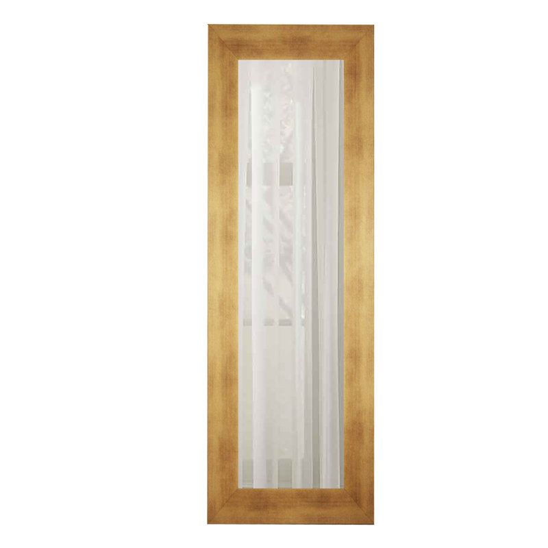 Flat Wall Mirror, 63.5" H x 25.5" W, Gold
