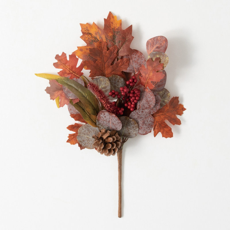 Ensemble de 3 choix d'automne Sullivan, tige florale artificielle rouille, 17,5 po