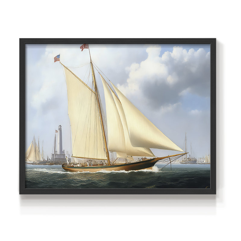 Nautical Series-CX III - Reproduction encadrée - Restickable, Noir, H 16 po x l 20 po