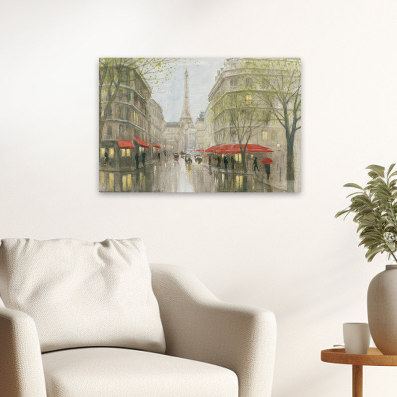 Impression traditionnelle et française de Paris, H 24 po x l 16 po