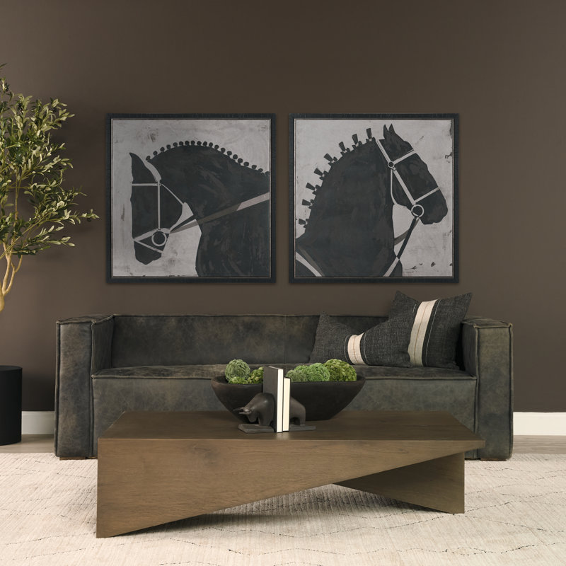 West Solid Wood Coffee Table, Dark Brown