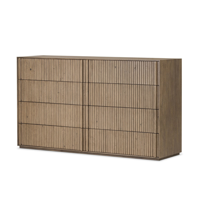 Leo 8 - Drawer Dresser, Rustic Grey