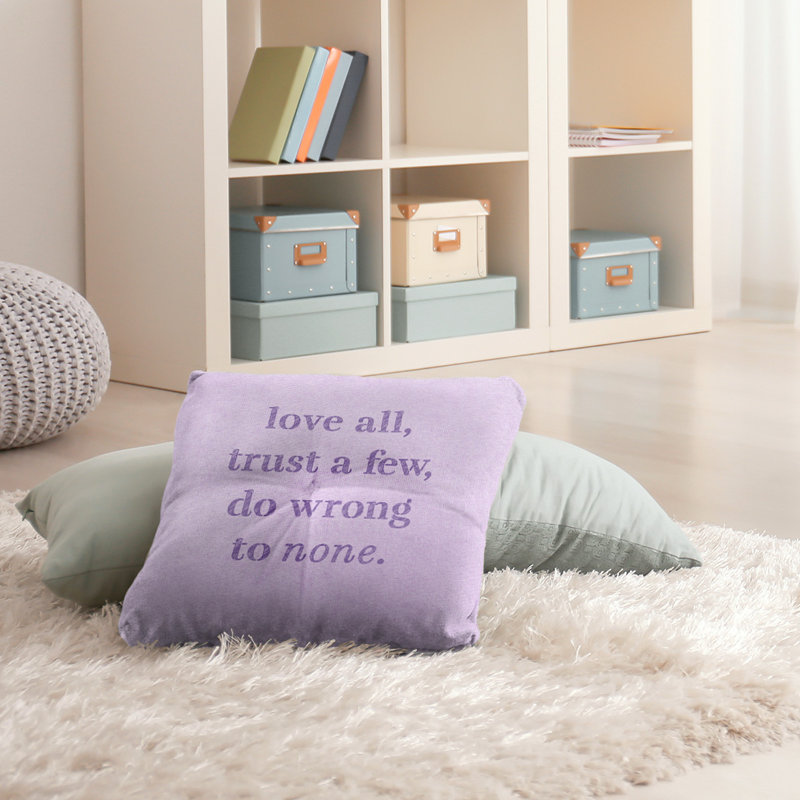 Coussin intérieur / extérieur Do No Wrong, H 26 po x l 26 po, Mauve