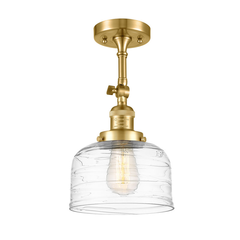Plafonnier semi-encastré Asbridge, Ampoule non incluse, Or satiné