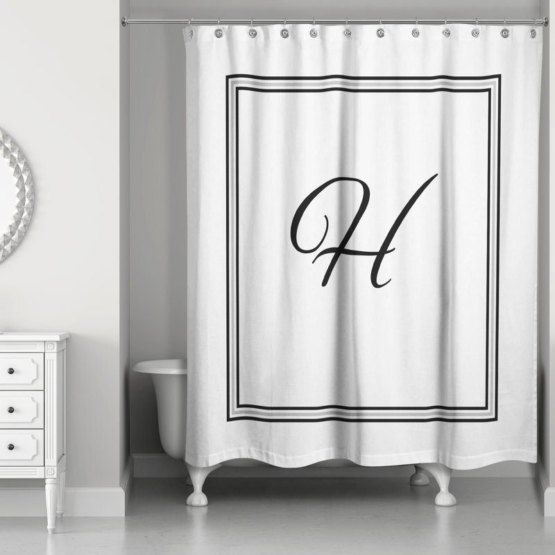 Kriebel Striped Single Shower Curtain, H