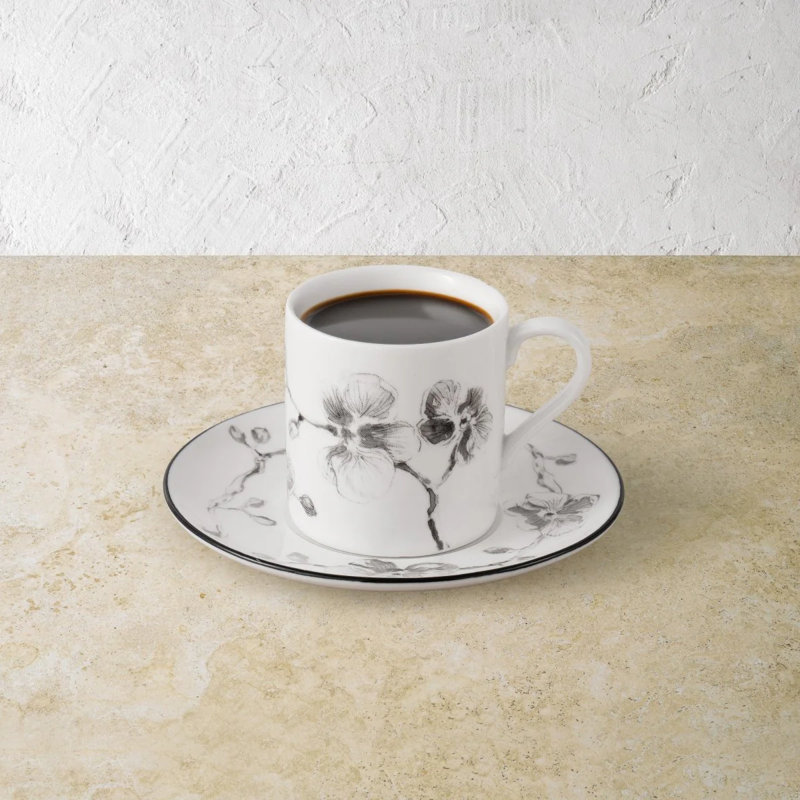 Black Orchid Demitasse Set