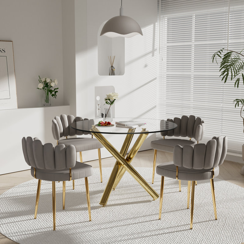 Ensemble de salle à manger 5 pièces, H 29,5 po x L 39,37 po x l 39,37 po, Noir