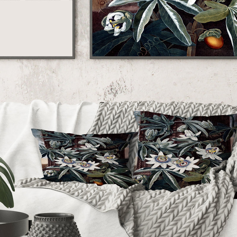 Fleurs et housse de coussin carré I, 16" x 16"