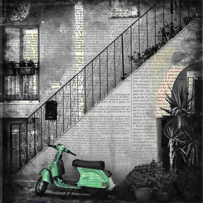 Paris Vespa News - impression sur toile tendue