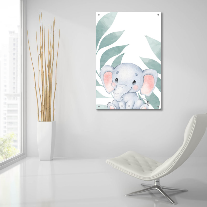 «Safari Baby Elephant» par Petals Prints Design, H 36 po x l 24 po x P 0,2 po