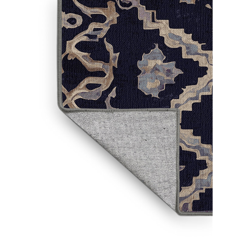 Machine Washable Gray Area Rug, Square 8'