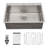 28" L x 22" W Drop-in Kitchen Sink 16 Gauge Stainless Steel Kitchen Sink Single Bowl Kitchen Sink