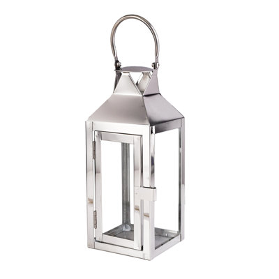 Lanterne de table en acier inoxydable