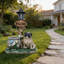 Statue de planteur de chien carlin assis