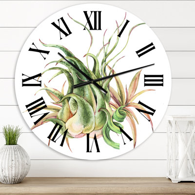 Succulent plante tropicale - horloge murale