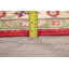 Tapis unique en laine noué à la main style Kazak rouge / beige des années 2010 de 2 pi 9 po x 4 pi Ninette