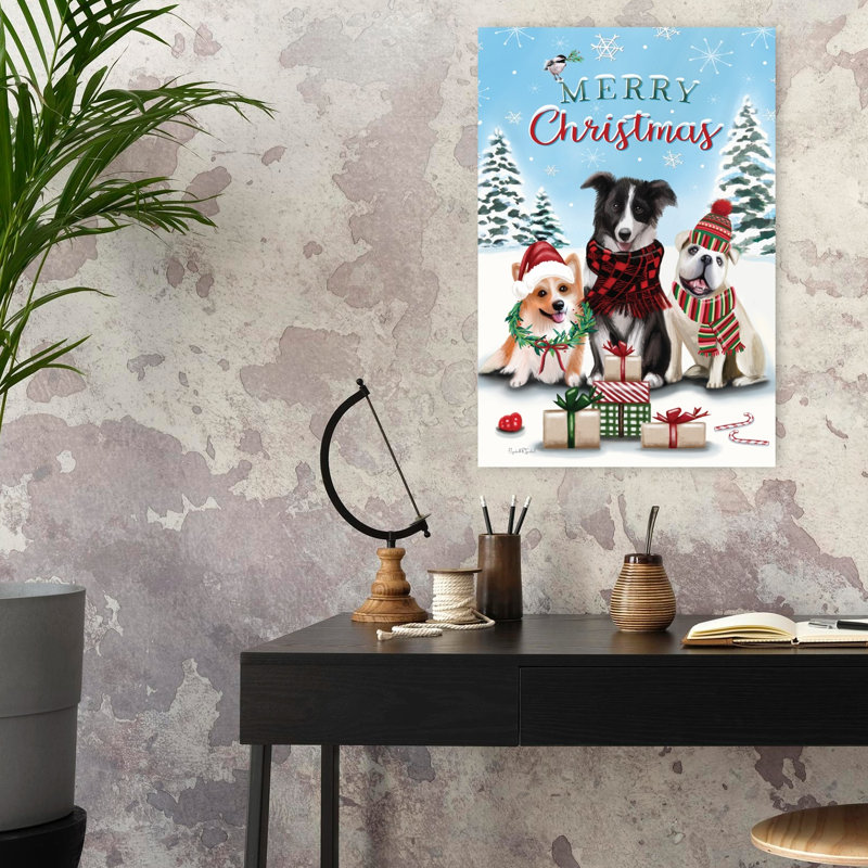 Merry Christmas Dogs II, H 24 po x l 16 po
