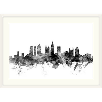 Francy " Atlanta Georgia Skyline " by Michael Tompsett Watercolor