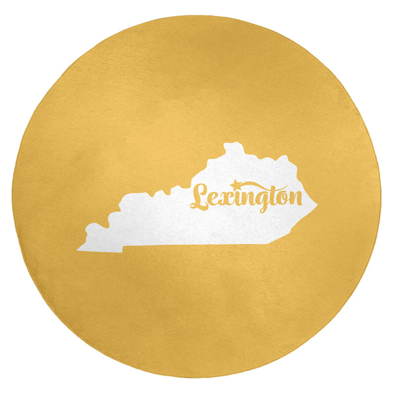 Tapis en poly-chenille lexington kentucky, Rond 5 pi