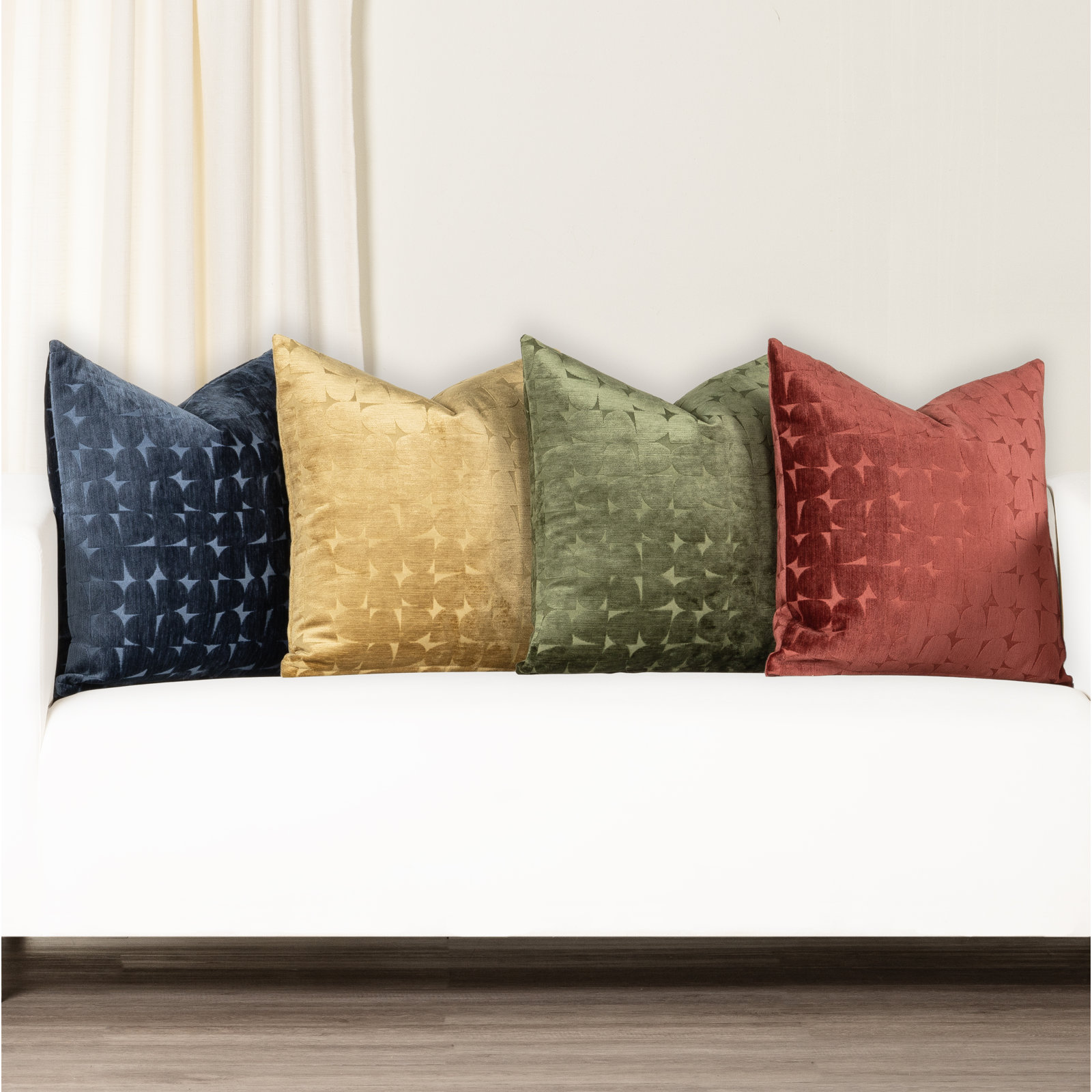 Gumdrop Throw Pillow, Blue, Feather, Square 20"