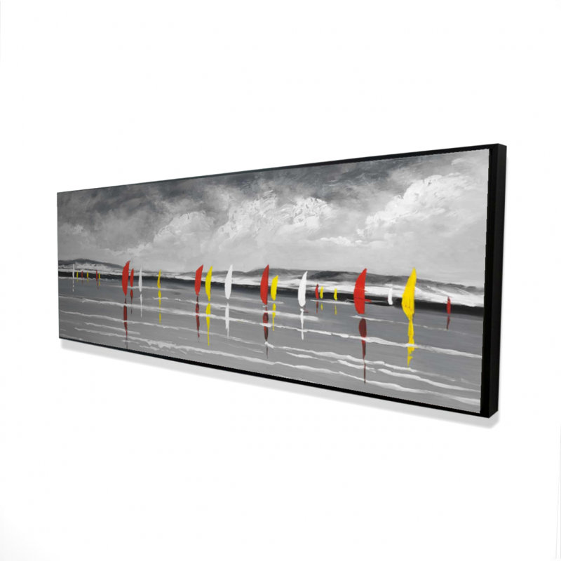 "Voiliers sur le lac" sur toile