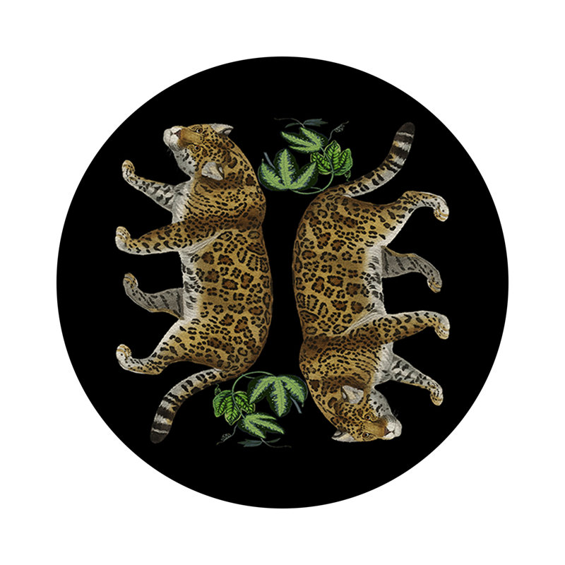 Napperon Leopard, Noir