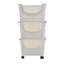  Chariot de rangement en plastique, rangement de cuisine, roulant, rangement de jouets, buanderie, cuisine, L 14,75 po x l 11 po x H 28,25 po