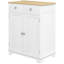 Buffet, armoire de rangement de cuisine, armoire blanche patinée-1211607503