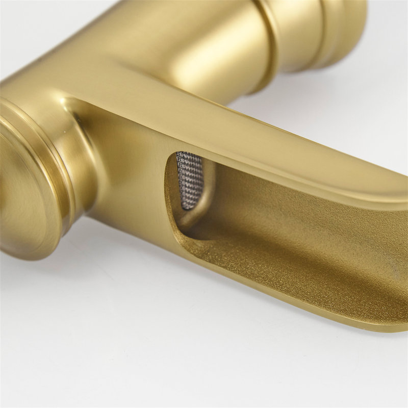 Widespread 2-handle Bathroom Faucet with Drain Assembly, Brushed Gold