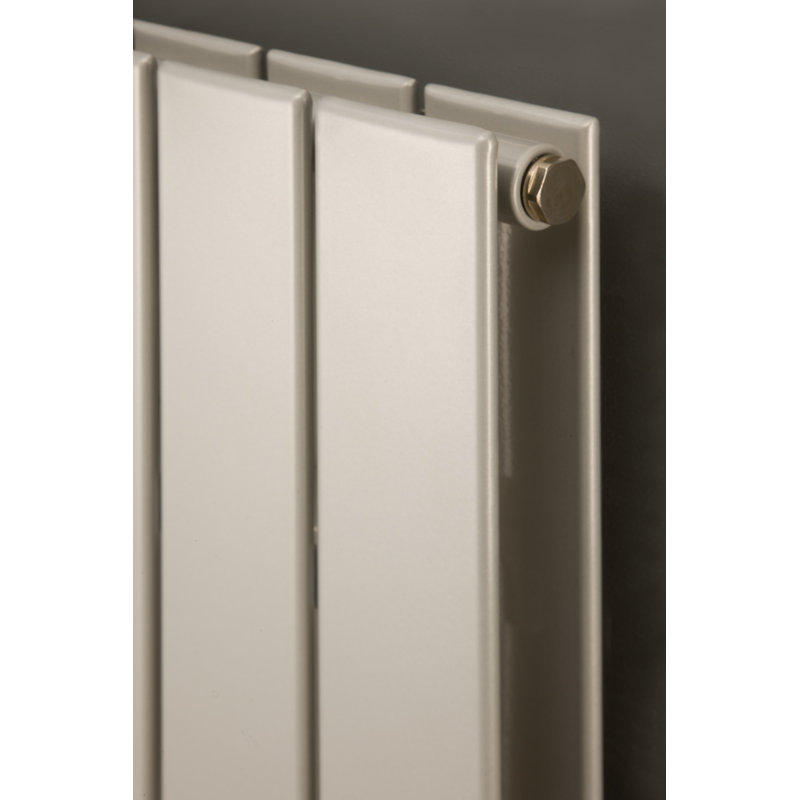Andrew Vertical Designer Radiator, Silver, 150 cm H x 59.5 cm W x 8.6 cm D