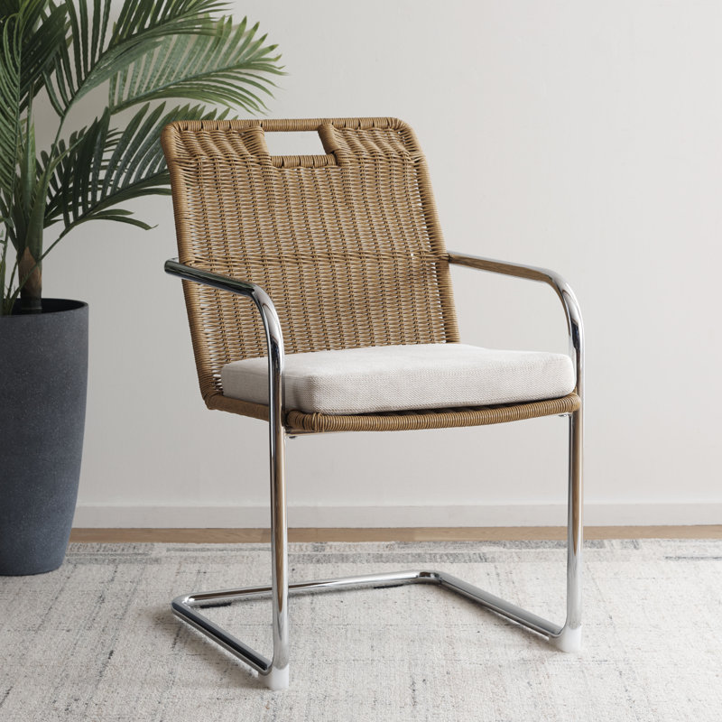 Liesbeth 19.5'' H Linen Upholstered Armchair, Cream Linen