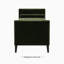 Banc rembourré vert olive