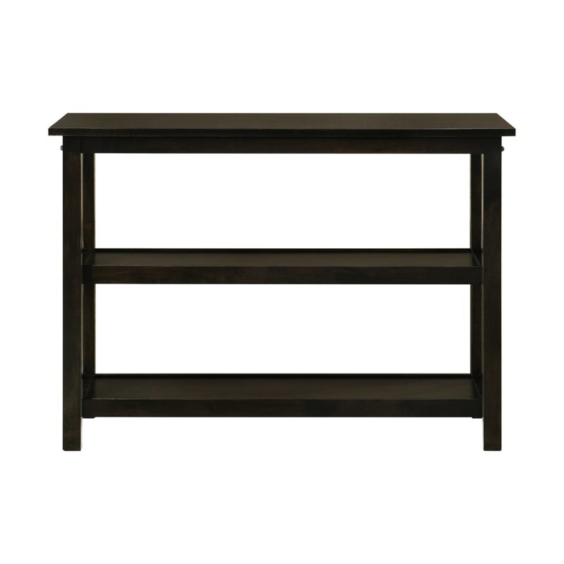2-Shelf Wood Entryway Console Table, Deep Merlot