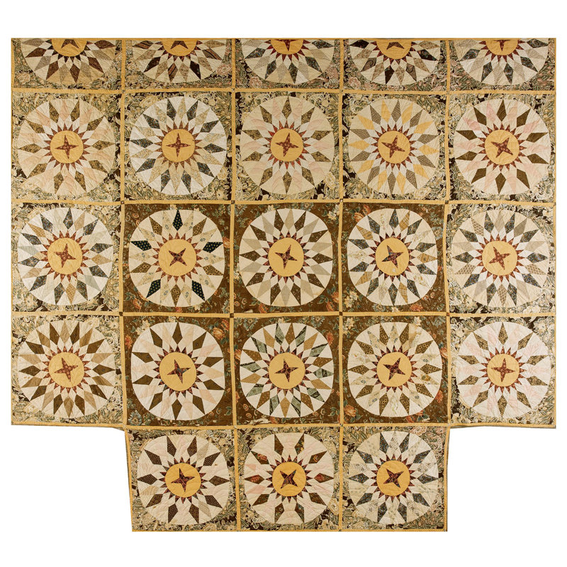Antique Quilt America Geometric Flat Weave Rug