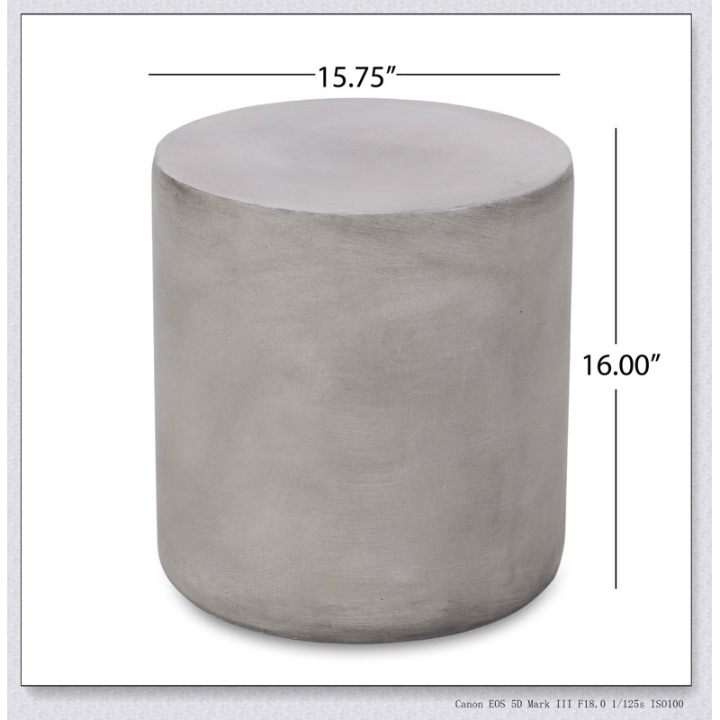Table d'appoint d'extérieur en béton léger MGO, durable et élégante pour le patio ou la cour arrière