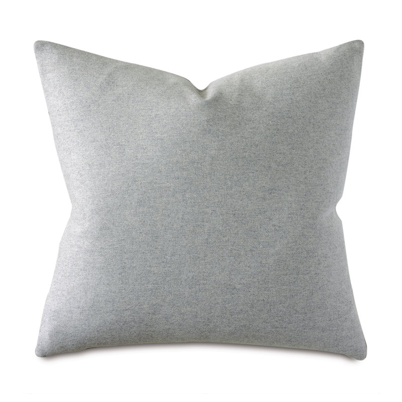 Heathered Wool Textured Feather Reversible Throw Pillow
