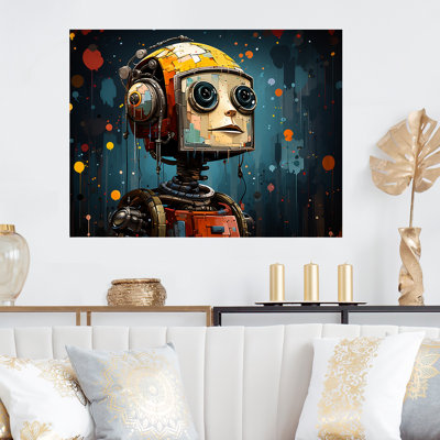 Popart Robot Fusion II - Pop Art, art mural en métal