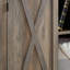 Grande armoire de porte de grange gris délavé - rangement rustique pour garde-manger 39,58 * 15,72 * 74,4, intérieur spacieux avec tablettes personnalisables et polyvalente amovible-94162979