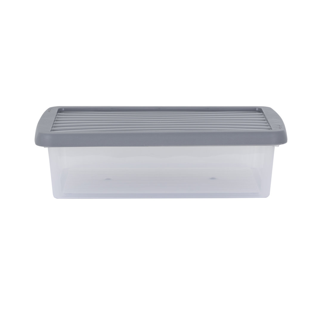 Wham Unisex Clear Box 3X8l Stackable Plastic Storage Box & Lid In - Image 2