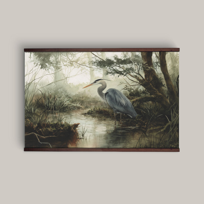 Tapisserie murale Heron by the Water, H 40 po x l 60 po