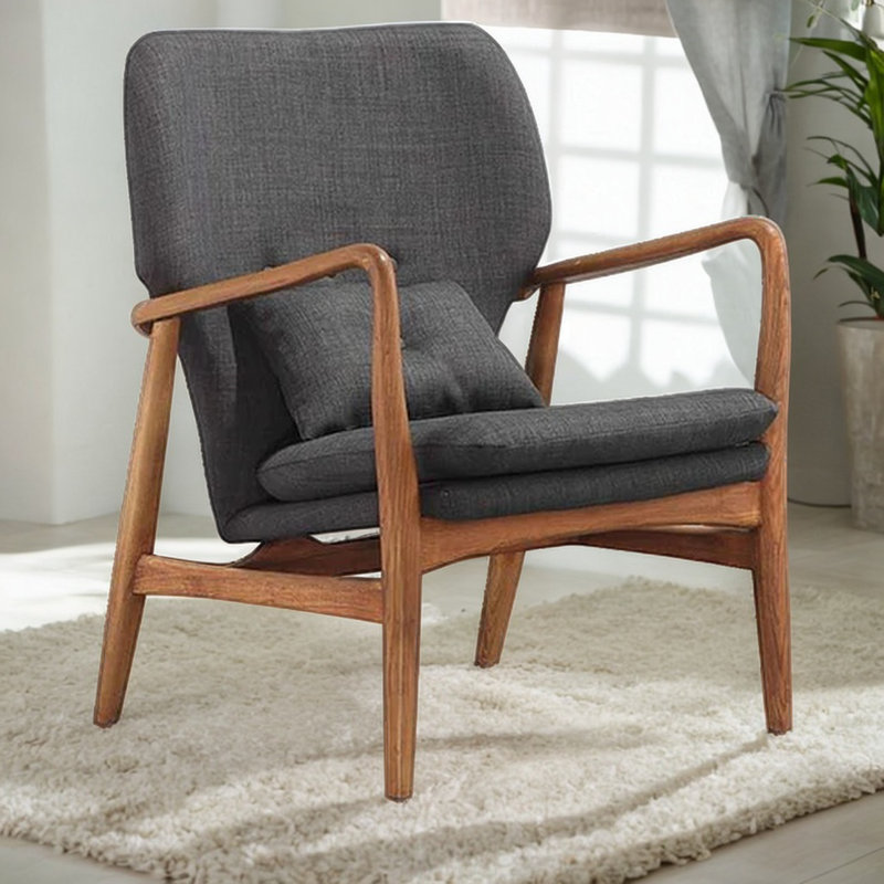 Fauteuil Abobaker, Tissu gris foncé