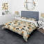 Ensemble de housse de couette en microfibre beige / orange Ekaitz-1787933921