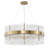 Transitional 18 Light Round Glass Rod Chandelier-48402963