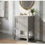 Ensemble de meuble-lavabo autoportant moderne de 20 po, armoire à cadre en bois massif avec lavabo intégré, porte à fermeture en douceur et quincaillerie en acier inoxydable-273870357