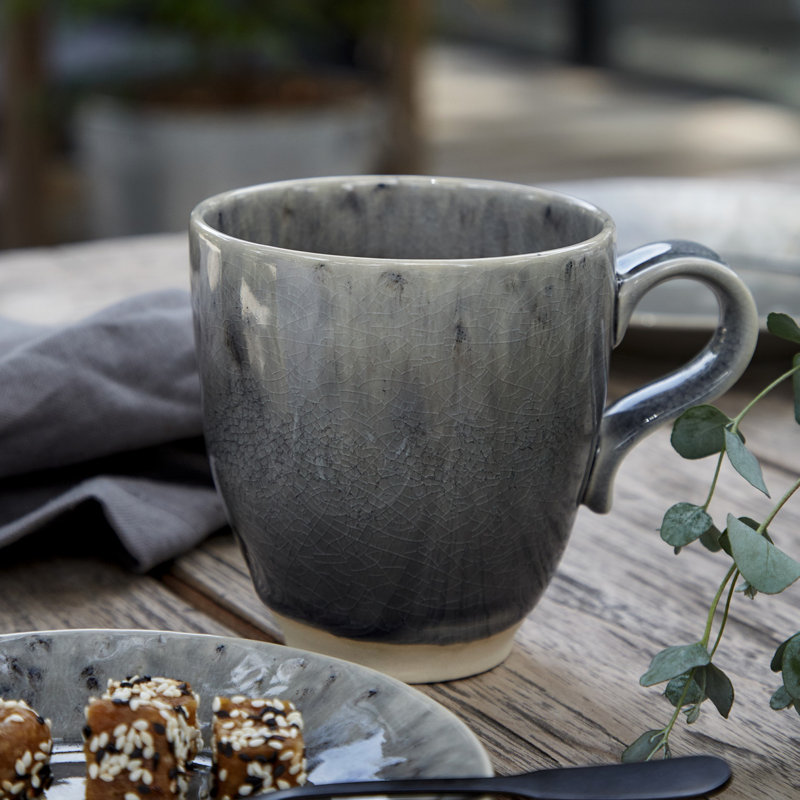 Madeira Handmade Dinnerware Set 5 Piece, Gray